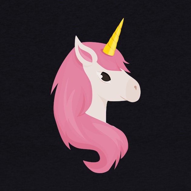 Cute Little Unicorn With Pink Hair by Vegan Squad